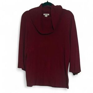 NWT Hampshire Studio Cowl Neck Sweater in Burgundy